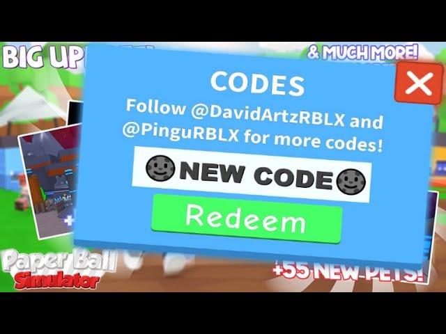 NEW CODE & MOON UPDATE | Paper Ball Simulator | Roblox