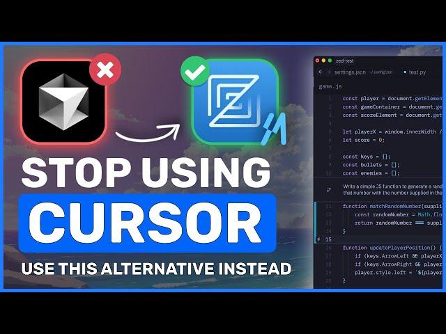 Zed AI (Upgraded) + Supermaven : STOP PAYING for CURSOR with this FREE & OPENSOURCE Alternative