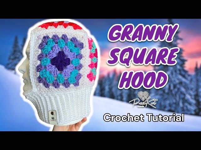 Granny Square Hood Balaclava Crochet Tutorial | PassioKnit Kelsie