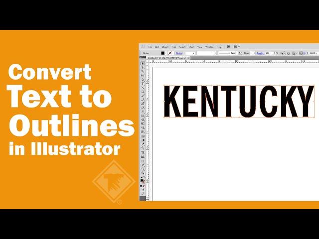 Convert Text to Outlines in Illustrator