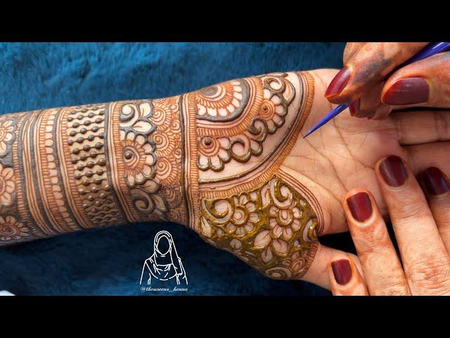 Very Beautiful Semi Bridal Mehndi Design | Latest Indian Mehndi Design tutorial | #mehndi #henna