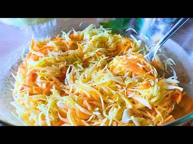 Салат из капусты как в столовой ! Быстро и вкусно ! Сочный капустный салат.