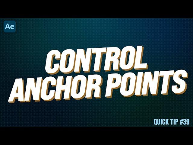 After Effects Anchor Point CRASH COURSE! | Adobe After Effects Quick Tip