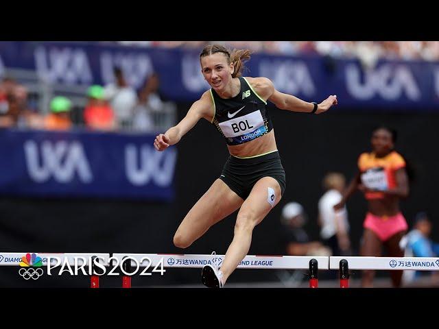 Femke Bol DOMINATES women's 400m hurdles at London Diamond League | NBC Sports