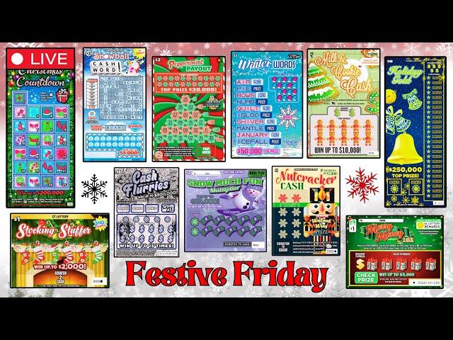 FINAL FESTIVE FRIDAY! HOLIDAY THEMED SCRATCH OFF LOTTERY TICKETS