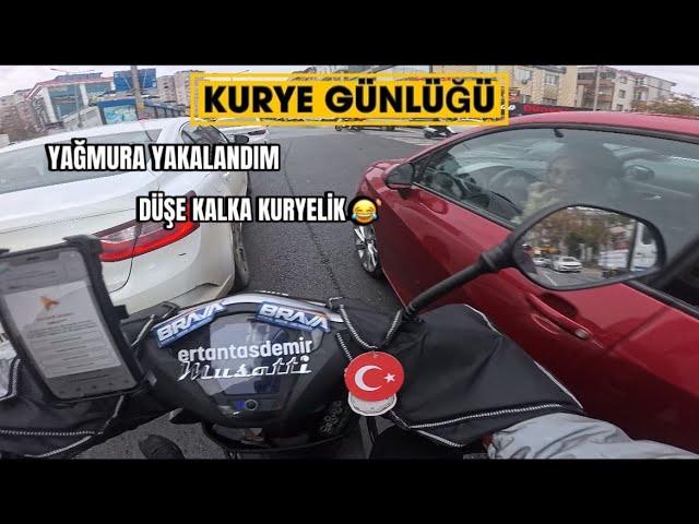 KURYE GÜNLÜĞÜ 27 | YAĞMURA YAKALANDIM | DÜŞE KALKA PAKET ATTIK