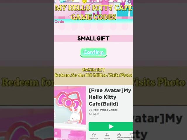 !NEW! (2022)  Roblox My Hello Kitty Cafe Codes  ALL *AVATAR* CODES!