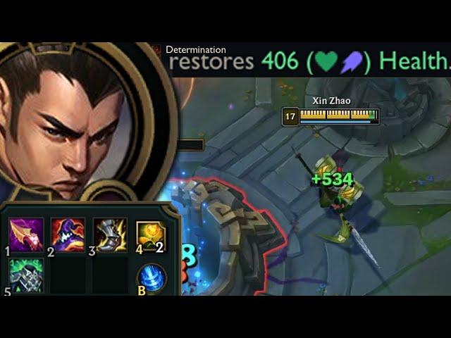 League of Legends But Full AP Xin Heals 500 From An Auto Attack