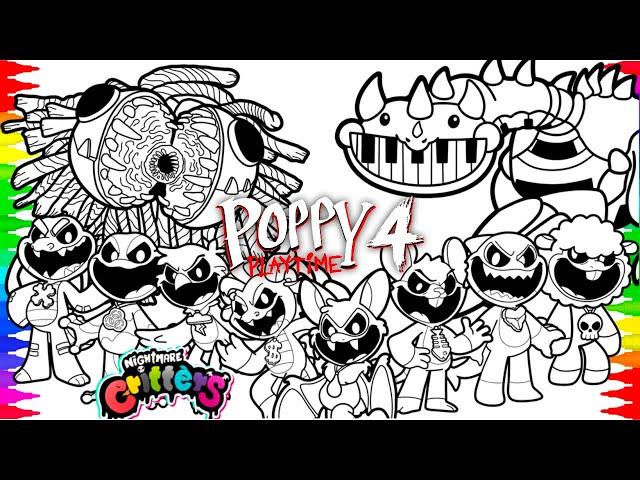 Poppy Playtime Chapter 4 Coloring Pages | YARNABY | Pianosaurus | NIGHTMARE CRITTERS | NCS Music