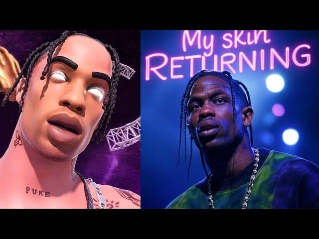 TRAVIS SCOTT SAYS IS COMING BACK TOMORROW WITH FORTNITE UPDATE TEASER Travis coming back?