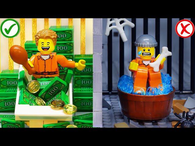 LEGO City Prison Break | RICH PRISONER VS POOR PRISONER