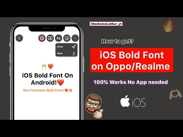 How to get iOS Bold Font on Oppo & Realme device | iPhone Font For Android