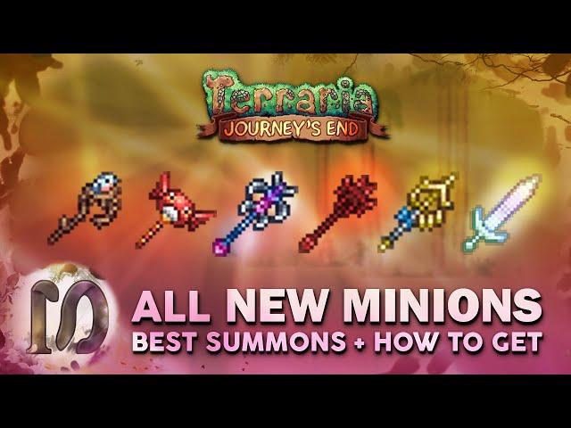 All New Minions/ Summons/ Summoner Staffs - Terraria 1.4 Journey's End - How to get summon weapons