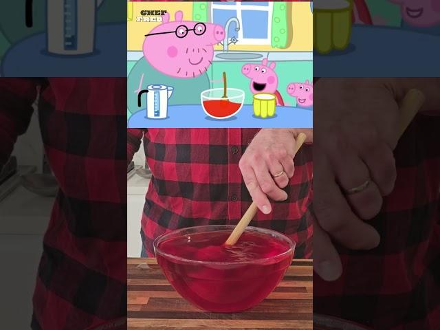 Hop On Peppa's Strawberry Surprise Jello Joyride! #shorts #peppa #jello #strawberry