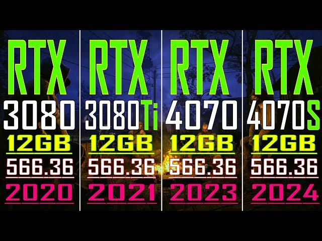 RTX 3080 vs RTX 3080Ti vs RTX 4070 vs RTX 4070 SUPER || NEW DRIVER ||