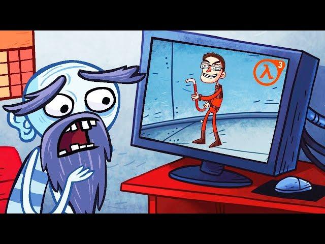 ZATROLLIT ALL VIDEO GAMES! Waited for Half-Life 3 in the game TrollFace Quest Video Games