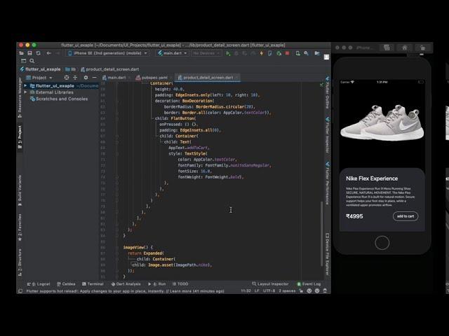 Flutter UI tutorial (Product details screen design) #fluttermonk #flutterapp