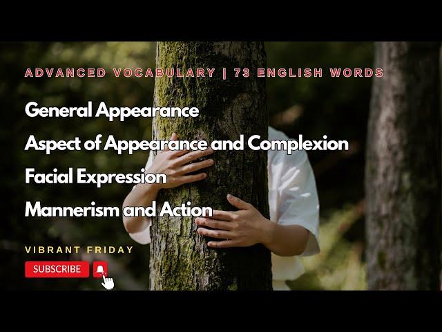 73 Advanced English Words | English Vocabulary: Appearance C1 - C2 | Meanings and Examples