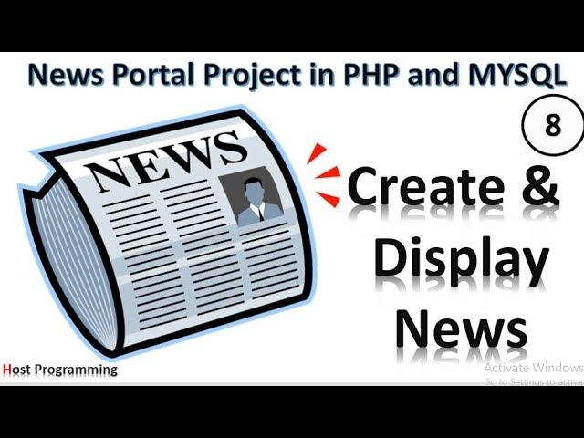 PHP and MYSQL Project On Online News Portal - PHP Website Adding News Articles