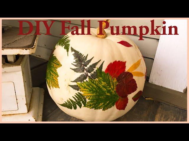 DIY Botanical Pumpkin/ Fall Leaves Decoupage