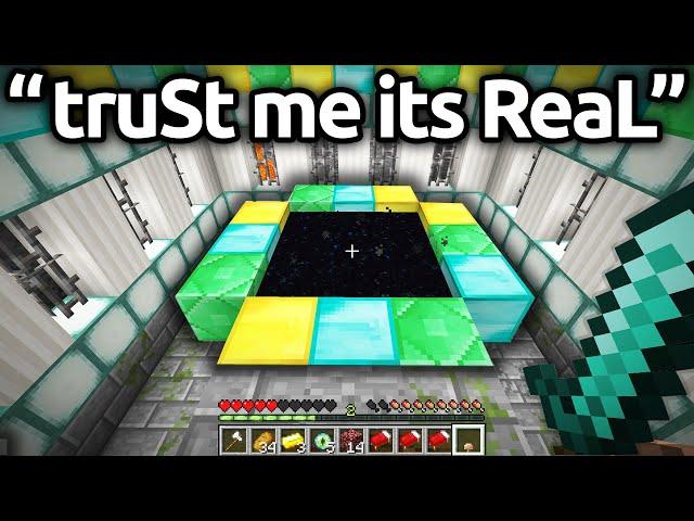 Worlds FUNNIEST FAKE Minecraft SPEEDRUNS...