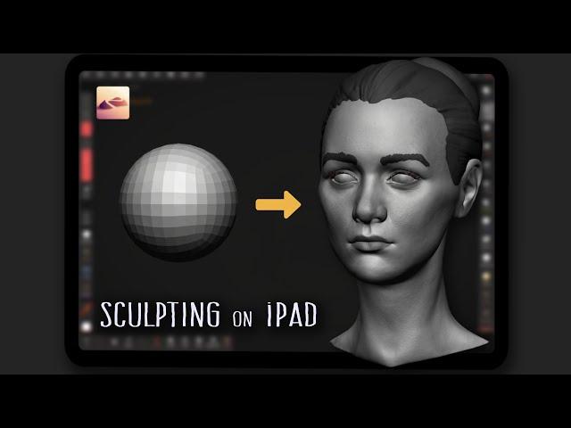 Sculpting Head On Ipad | Nomad Sculpt