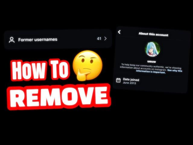 REMOVE YOUR INSTAGRAM FORMER USERNAME | NEW METHOD