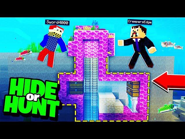 Most Secret UNDERWATER Base in Minecraft Hide Or Hunt!