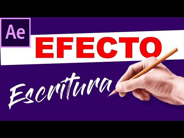 After Effects como hacer el Efecto Escritura en Menos de 5 minutos️