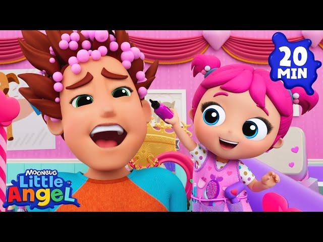 We Wash Daddy's Hair | Little Angel And Friends Kid Songs