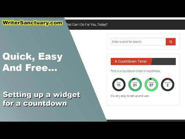 Adding a Free Countdown Timer Widget to WordPress