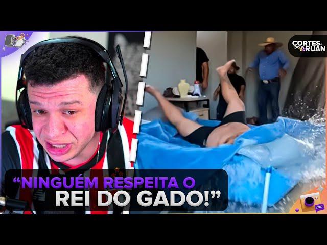 ARUAN REAGE: TROLLEI - TROQUEI A CAMA DO REI DO GADO POR UMA PISCINA  !!! (LEO DA HORNET)