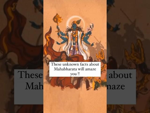 Mahabharata #unknownfacts