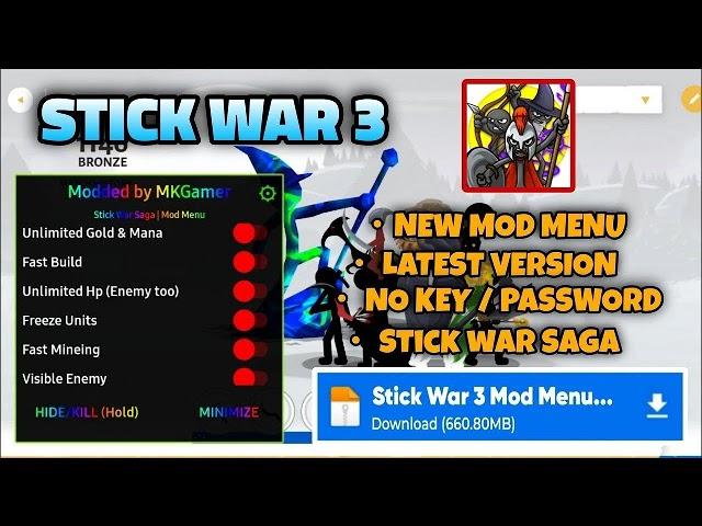 Stick War 3  Mod Menu V2025.4.699 | Stick War Saga Mod Menu