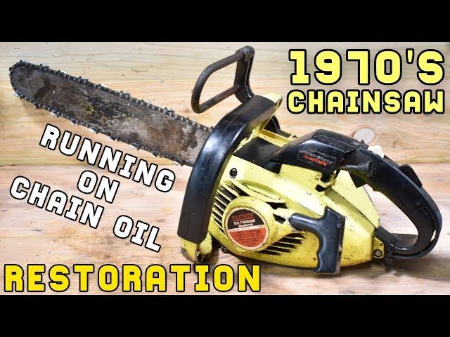 CHAINSAW RESTORATION (ENGINE RUNNING ON CHAIN OIL!)