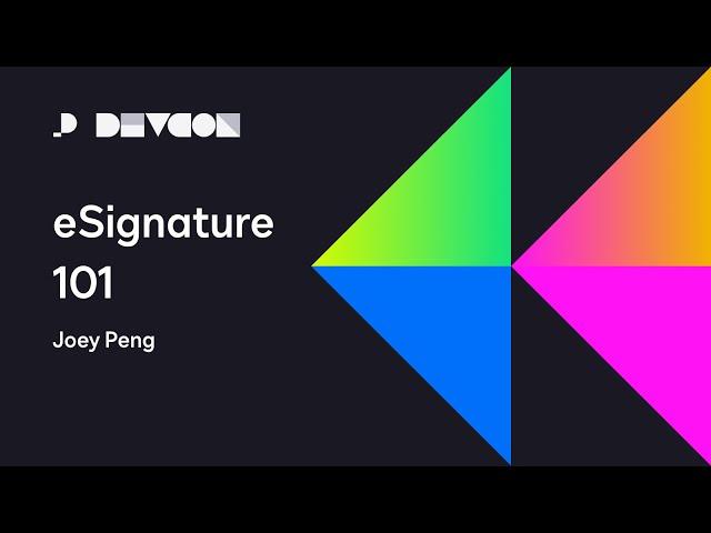 eSignature 101: An Introduction to the eSignature REST API | Developer Conference