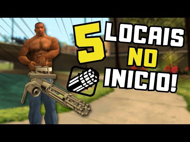 COMO conseguir a MINIGUN no INÍCIO do GTA San Andreas!