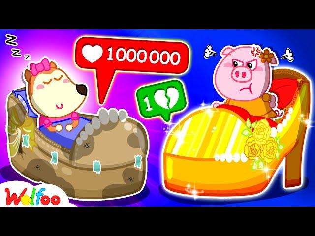 Rich Unpopular vs Broke Popular Incredible Bed With Wolfoo - Don't Feel Jealous| Wolfoo Family