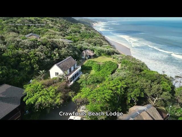 Crawfords Beach Lodge ....from the air. Chintsa East, South Africa.