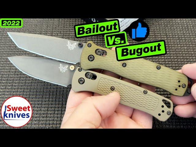 Benchmade Bailout vs Bugout Knife - M4 vs S30V by Sweetknives