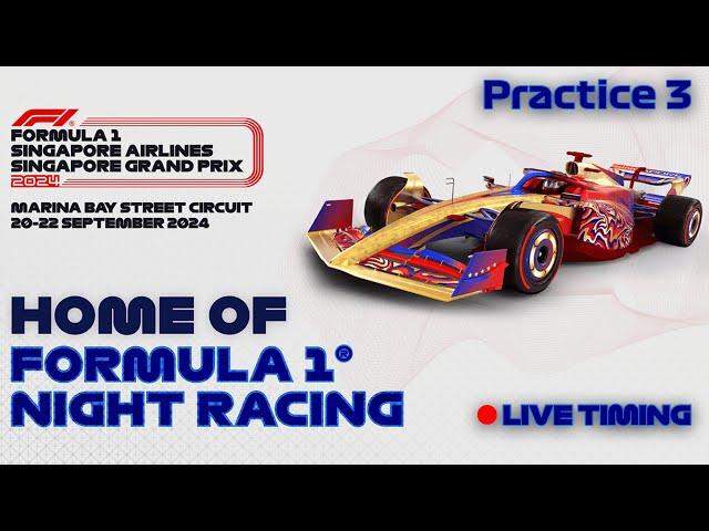 F1 Singapore Grand Prix 2024 - Practice 3 - Live Timing & Commentary