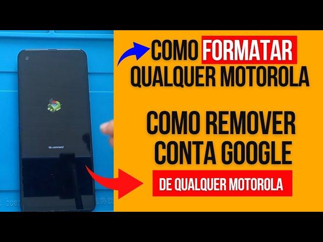 Como Remover conta Google do Moto G , Como FORMATAR qualquer Motorola ( Moto G, Moto one vision )