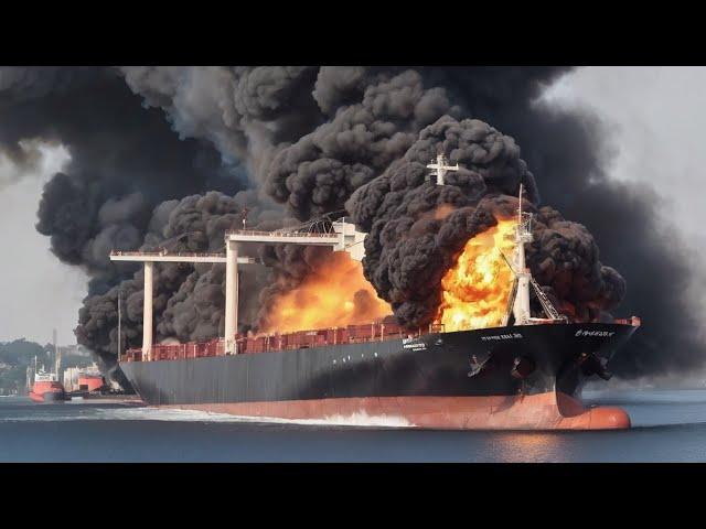 Today, Upon Arrival in the Red Sea, 2 US cargo ships carrying explosives were destroyed by Iranian K