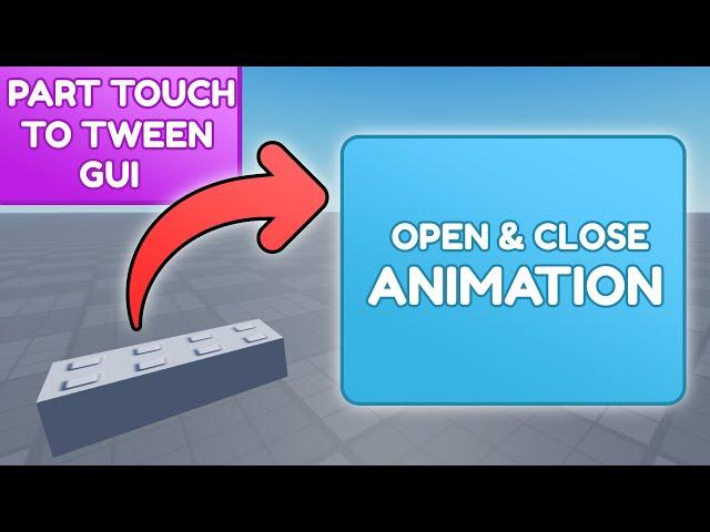 PART TOUCH TO GUI ANIMATION - Roblox Scripting Tutorial