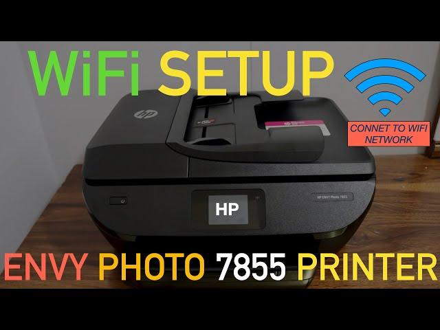 HP Envy Photo 7855 WiFi SetUp, Connect To Home or Office WiFi Network With Touch Panel.