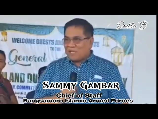 BIAF Chief of Staff Sammy Gambar | Bityala pantag sa Prinsipyo | ctto Abdulbasit R. Benito Facebook