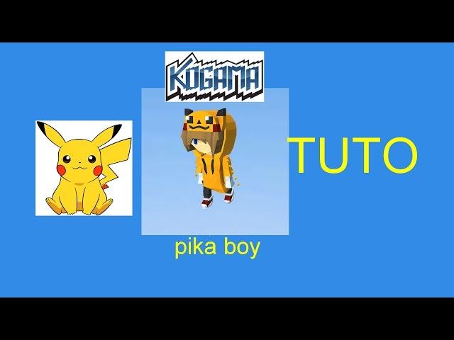 TUTO : kogama cool pikachu boy !