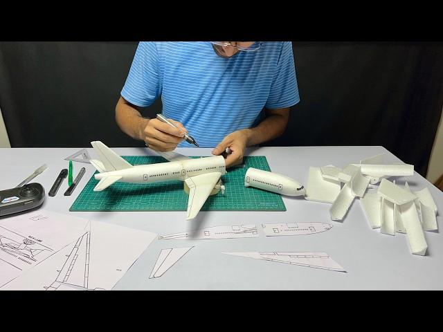 Make A Rc Plane Boeing777 Out of Thermocol #rcplane #diyprojects #airplane