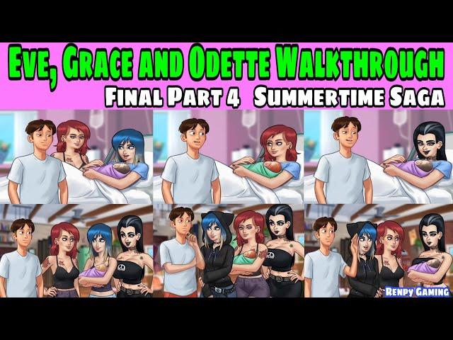 #4 Eve, Grace and Odette Walkthrough Summertime Saga 0.20.1 part 4 || Eve Summertime Saga