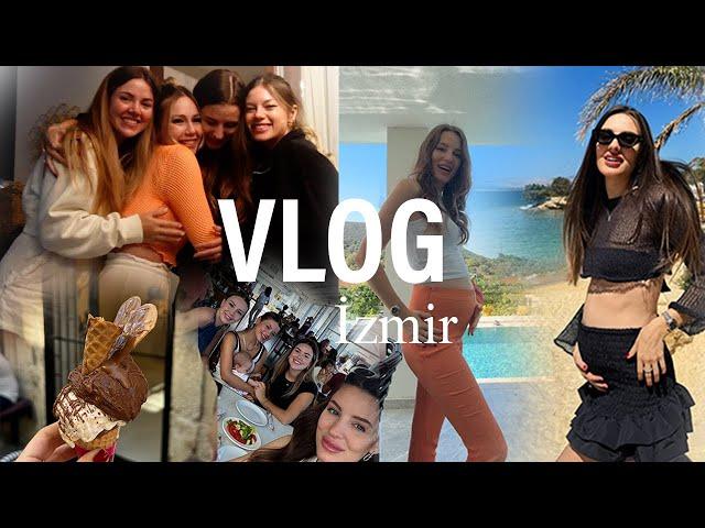 KIZLARLA İZMİR TATİLİMİZ ️ FATMA , EBRU ,  GÖZDE 3 gün beraberiz  Sürpriz doğum günüm  VLOG